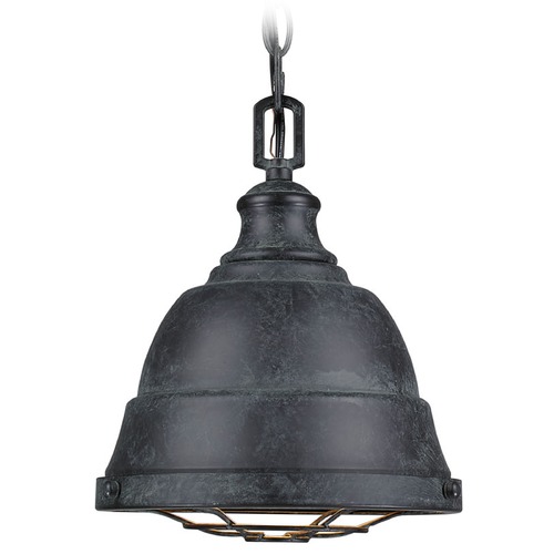 Bartlett Black Patina Mini Pendant by Golden Lighting