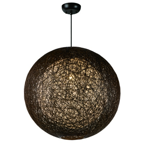 Bali Hemp Twine Pendant in Chocolate by Maxim Lighting