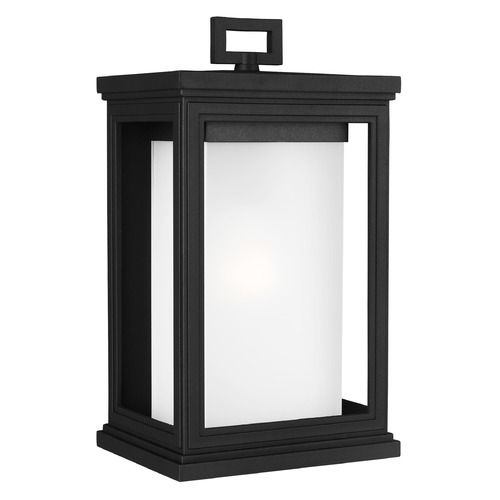 Roscoe 13.50-Inch Outdoor Lantern in Textured Black by Generation Lighting