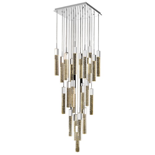 Avenue Lighting Avenue Lighting Glacier Avenue Chrome LED Multi-Light Pendant with Rectangle Shade HF1904-25-GL-CH