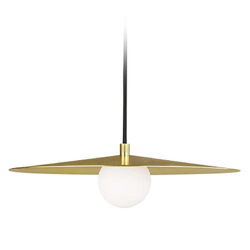 Visual Comfort Modern Collection Pirlo LED Pendant in Aged Brass by Visual Comfort Modern 700TDPRLR-LED930