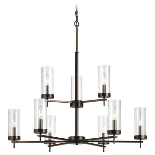 Zire Brushed Oil Rubbed Bronze Chandelier by Visual Comfort Studio