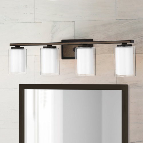 Mast Antique Bronze 4-Light Bathroom Light by Progress Lighting