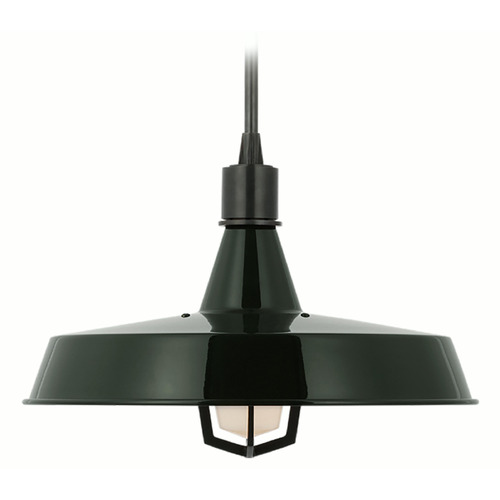 Visual Comfort Signature Collection Thomas OBrien Fitz XL Pendant in Bronze & Green by VC Signature TOB5739BZ-G