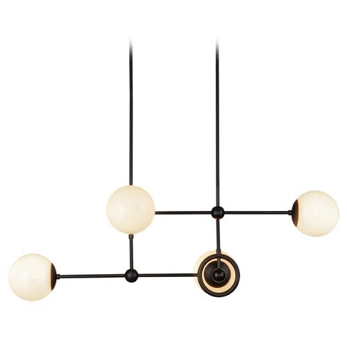 Alora Lighting Alora Lighting Alan Pepin Fiore Matte Black Chandelier CH407342MBGO