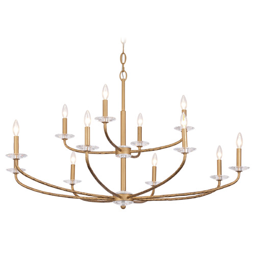 Atella 12-Light Chandelier in Ashen Gold by Minka Lavery