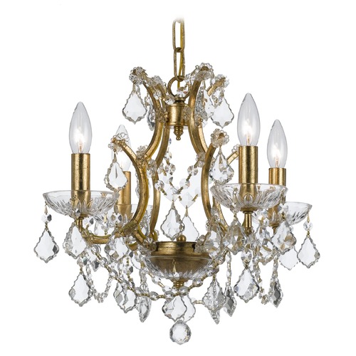 Crystorama Lighting Filmore Antique Gold Crystal Chandelier