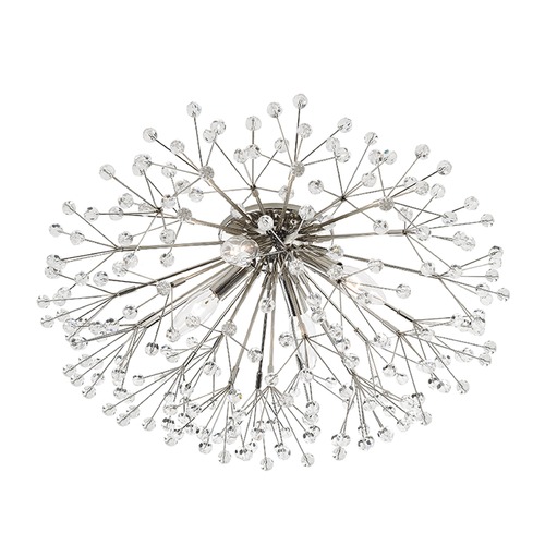 Dunkirk Crystal Sconce in Polished Nickel by Hudson Valley Lighting