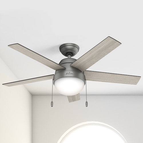 46-Inch Anslee Matte Silver by Hunter Fan Company