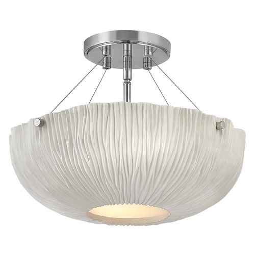 Coral 17-Inch Polished Nickel Semi-Flush Mount by Hinkley Lighting