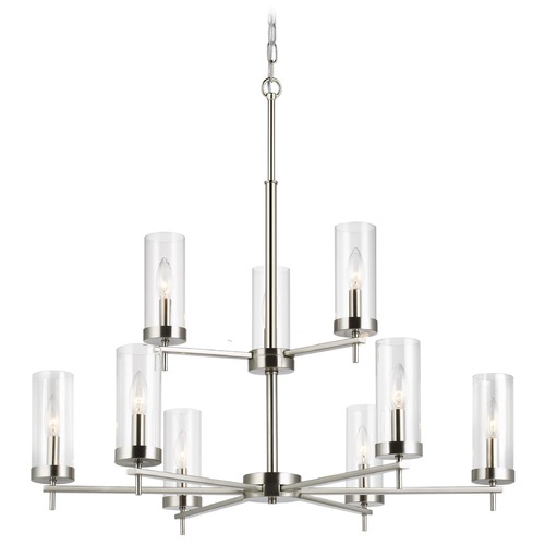 Zire Brushed Nickel Chandelier by Visual Comfort Studio