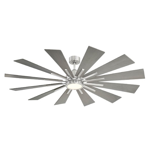 Savoy House Savoy House Lighting Farmhouse Brushed Pewter LED Ceiling Fan with Light 60-760-12GR-187