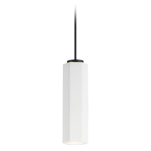 ET2 Lighting Allen 12.50-Inch LED Plaster Pendant in White & Black by ET2 Lighting E25037-WTBK