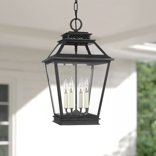 Chapman & Meyers Falmouth Dark Weathered Zinc Outdoor Hanging Lantern by Visual Comfort Studio