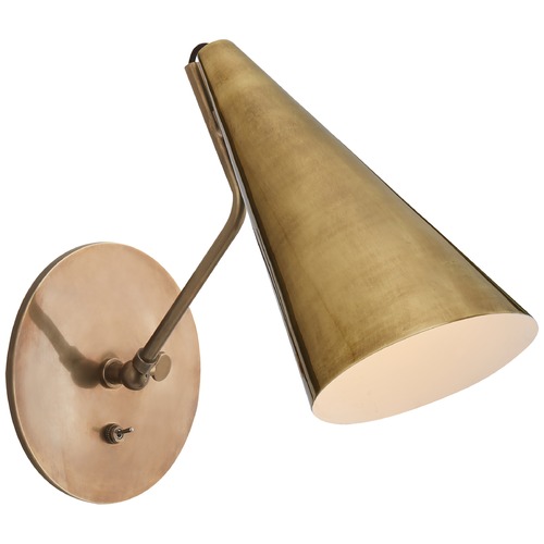 Visual Comfort Signature Collection Aerin Clemente Wall Light in Antique Brass by Visual Comfort Signature ARN2024HABHAB