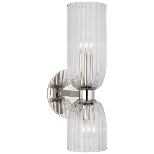 Visual Comfort Signature Collection Aerin Asalea 16-Inch Sconce in Polished Nickel by Visual Comfort Signature ARN2500PNCG