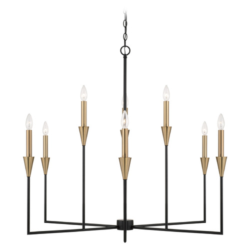 Capital Lighting Avant Aged Brass & Black Chandelier