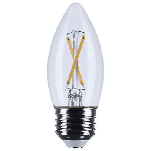 3W B11 3000K E26 Base Clear LED Light Bulb by Satco Lighting