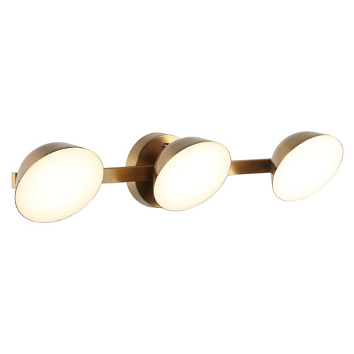 Matteo Lighting Emerson Aged Gold Brass LED Bathroom Light