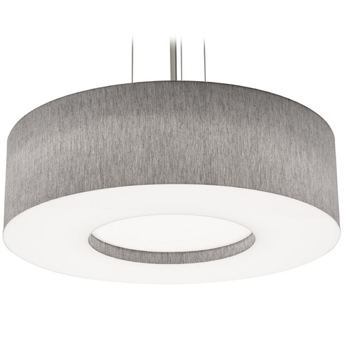 Afx Lighting Montclair Satin Nickel Pendant Light with Drum Shade