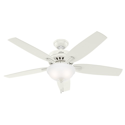 Hunter Fan Company Hunter Fan Company Newsome Fresh White Ceiling Fan with Light 53310