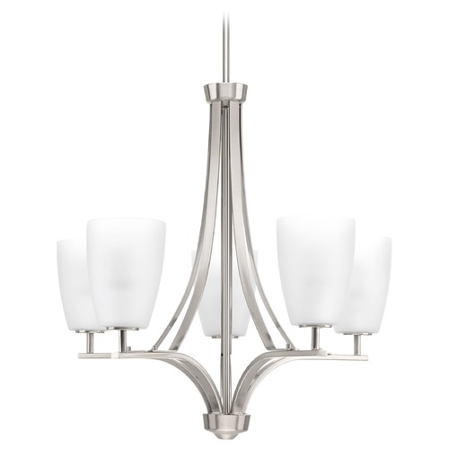 Leap Brushed Nickel Chandelier by Progress Lighting