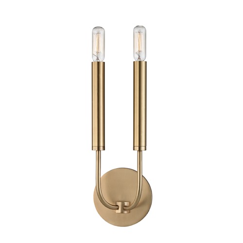 Hudson Valley Lighting Gideon Wall Sconce in Aged Brass by Hudson Valley Lighting 2600-AGB