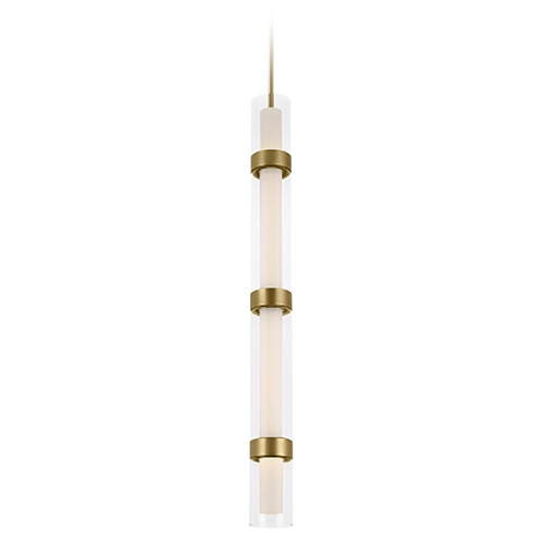 Visual Comfort Modern Collection Wit 4-Glass LED Pendant in Aged Brass by Visual Comfort Modern 700TDWIT4R-LED930