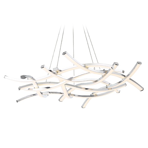 Divergence Chrome LED Chandelier by WAC Lighting