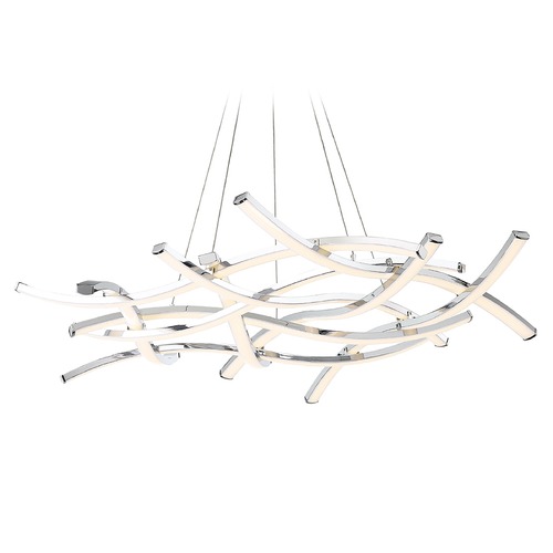 WAC Lighting Divergence Chrome LED Chandelier by WAC Lighting PD-60944-CH