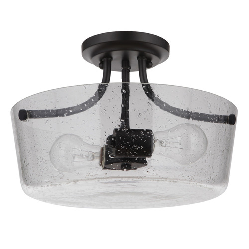 Tyler Flat Black Semi-Flush Mount by Craftmade Lighting