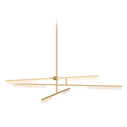 Visual Comfort Modern Collection Sean Lavin Klee 6-Light LED Chandelier in Brass by Visual Comfort Modern 700KLE6NB-LED930