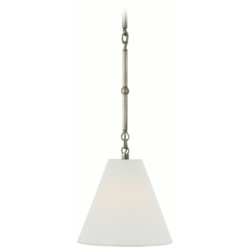 Visual Comfort Signature Collection Visual Comfort Signature Collection Goodman Antique Nickel Mini-Pendant Light with Conical Shade TOB5089AN-L