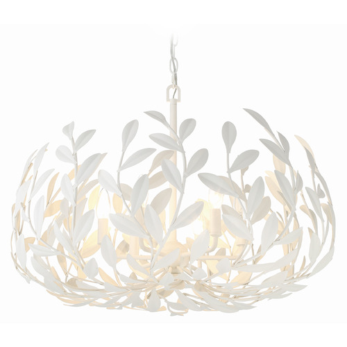 Crystorama Lighting Broche Matte White Chandelier
