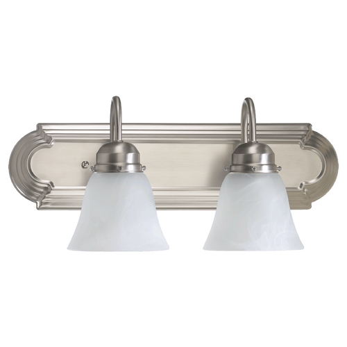 Quorum Lighting Satin Nickel Bathroom Light by Quorum Lighting 5094-2-165