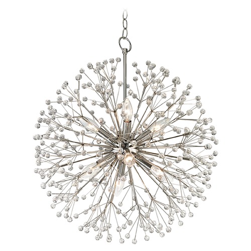 Hudson Valley Lighting Dunkirk Crystal Pendant in Polished Nickel by Hudson Valley Lighting 6020-PN