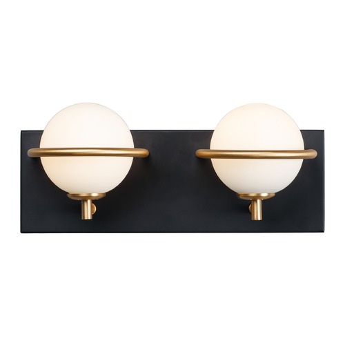 Revolve Black & Gold LED Bathroom Light by Maxim Lighting