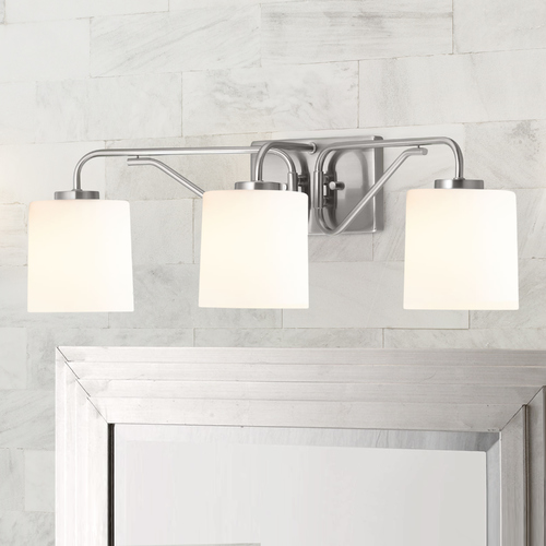 Tobin Brushed Nickel 3-Light Bathroom Light by Progress Lighting