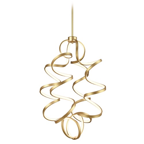 Synergy Antique Brass LED Chandelier by Kuzco Lighting