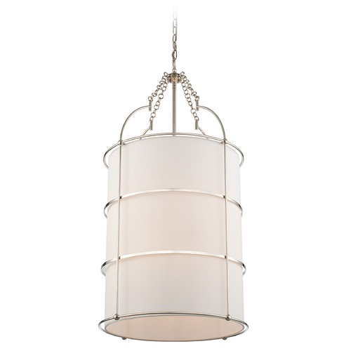 Carson 40-Inch Extra Large Foyer Pendant in Polished Nickel by Kalco Lighting