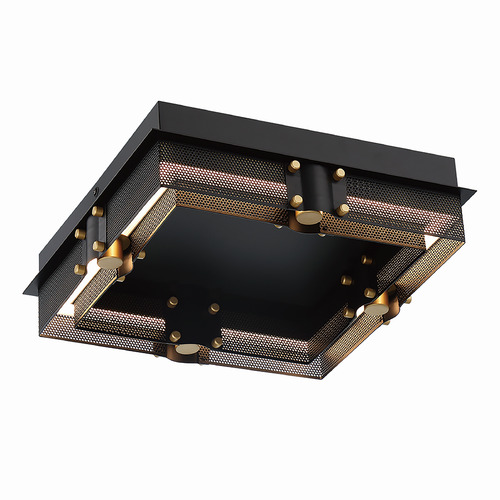 Eurofase Lighting Admiral 13-Inch Flush Mount in Black & Gold by Eurofase Lighting 42715-016