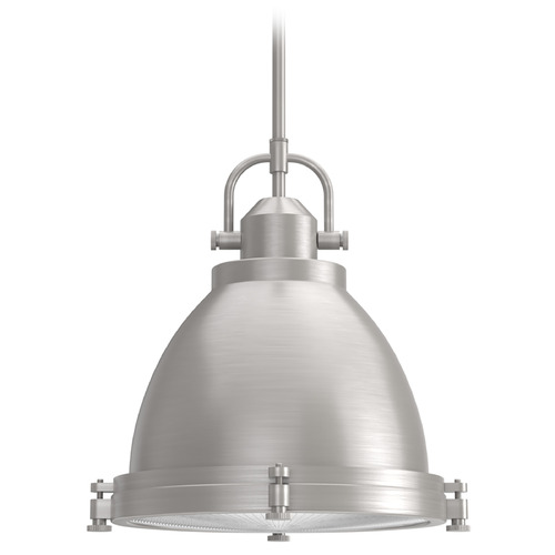 Hunter Fan Company Bridgemoor Brushed Nickel Pendant Light with Bowl / Dome Shade