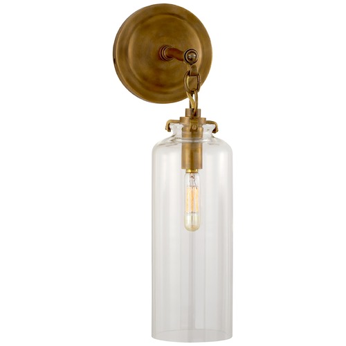 Thomas OBrien Katie Cylinder Sconce in Brass by Visual Comfort Signature