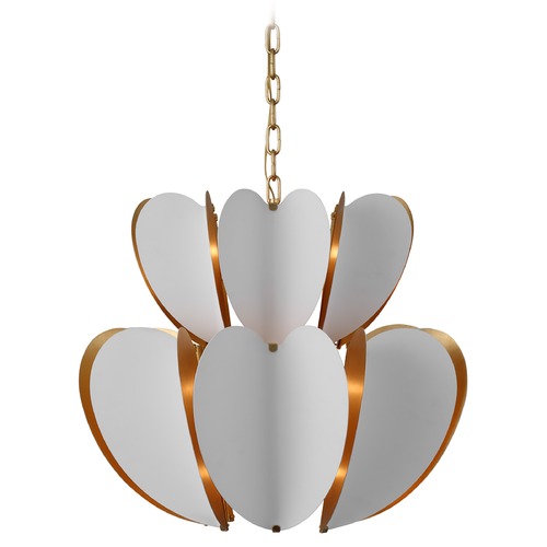 Kate Spade New York Danes Chandelier in White & Gild by Visual Comfort Signature
