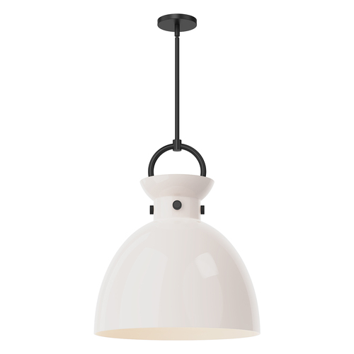 Alora Lighting Alora Lighting Waldo Matte Black Pendant Light with Bowl / Dome Shade PD411818MBGO