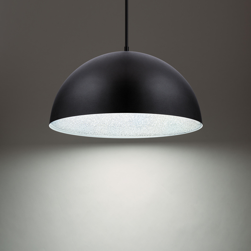 Stardust 23-Inch LED Crystal Dome Pendant in Black by Schonbek Beyond