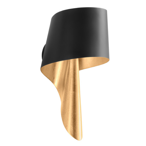 Corbett Lighting Corbett Lighting Lucia Vintage Gold Leaf & Soft Black LED Sconce 348-01-VGL/SBK