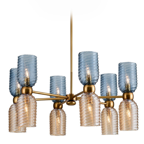 Kalco Lighting Azul Aged Gold Chandelier