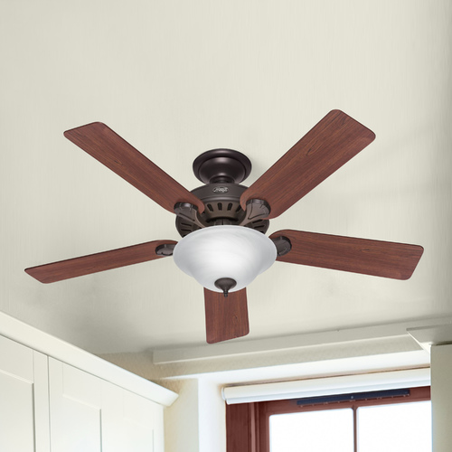 Hunter 52-Inch Pro's Best New Bronze Fan with Dark Cherry Blades