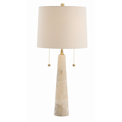 Sidney 34-Inch Table Lamp in Alabaster & Brass by Arteriors Home